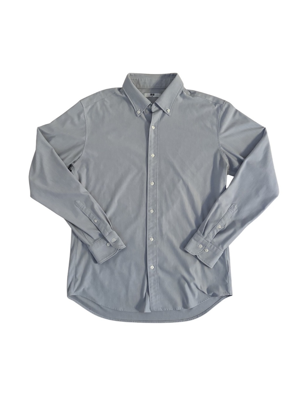 Uniqlo Classic Gray Button-Down Stretch Shirt
